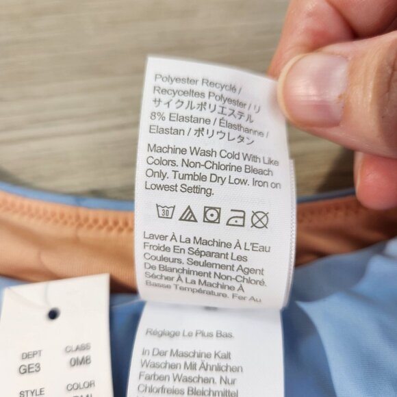 J Crew Blue Curved Waist Cheeky Bikini Bottom BC125 New With Tags Womens Size S - Picture 11 of 16